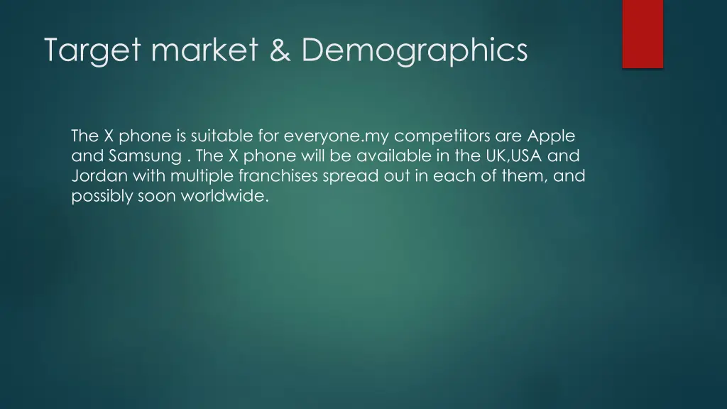 target market demographics