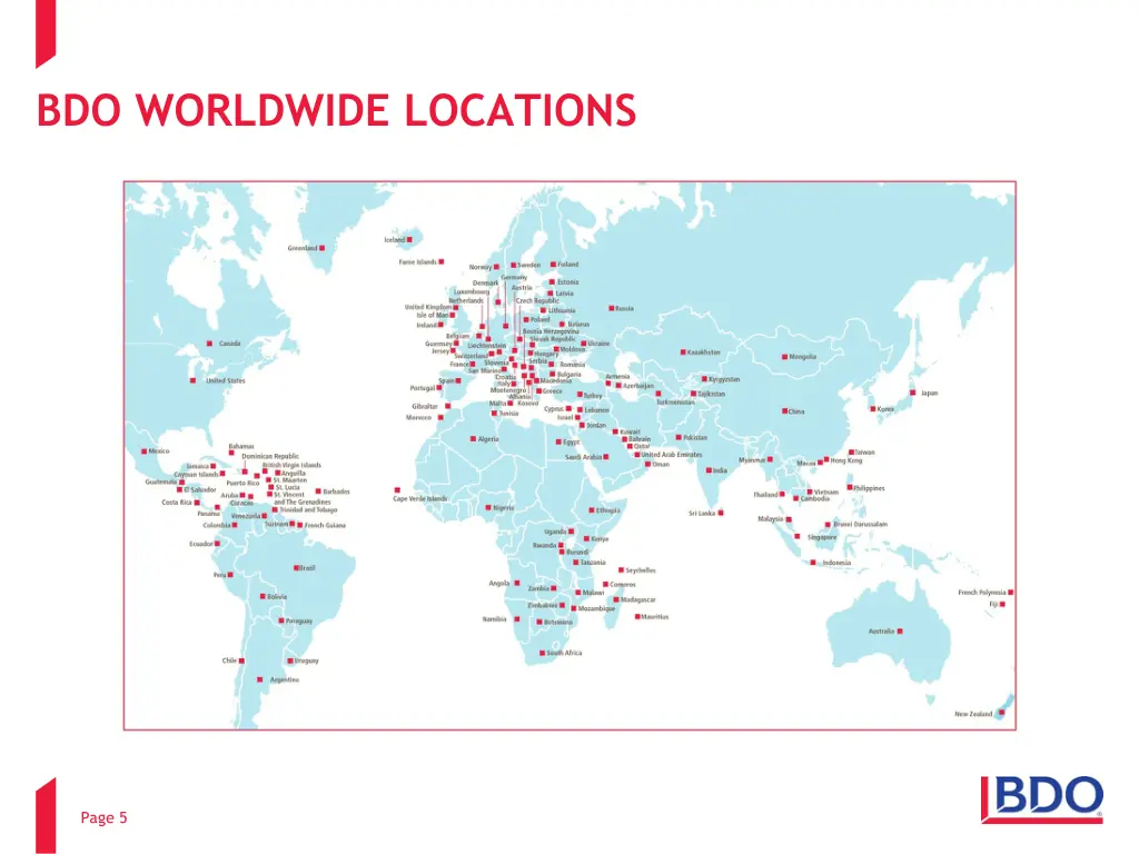 bdo worldwide locations