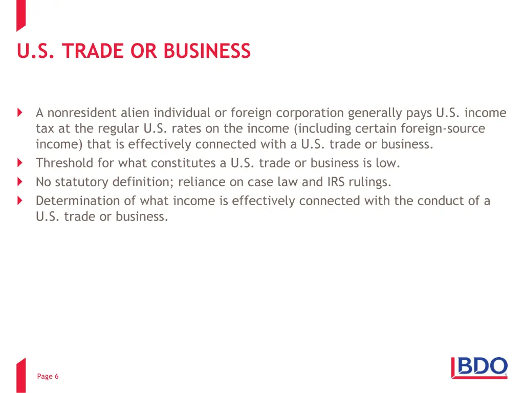 u s trade or business
