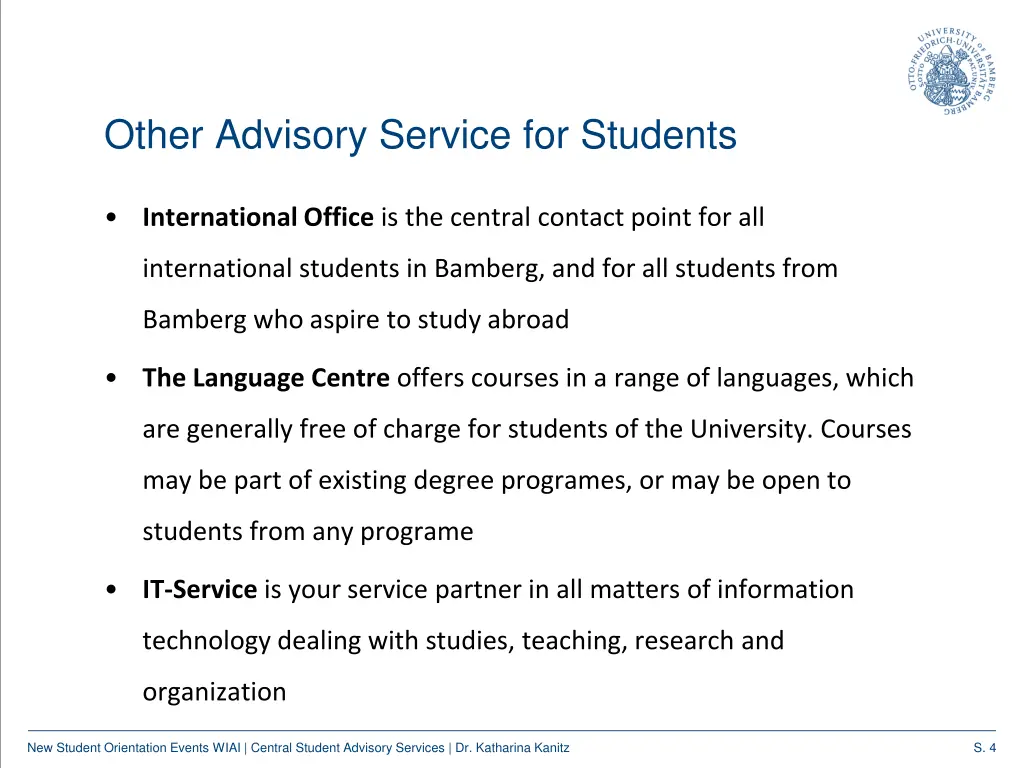 other advisory service for students 1