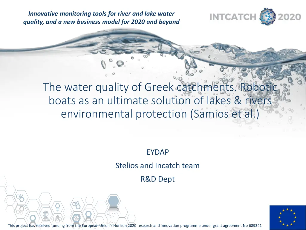 innovative monitoring tools for river and lake