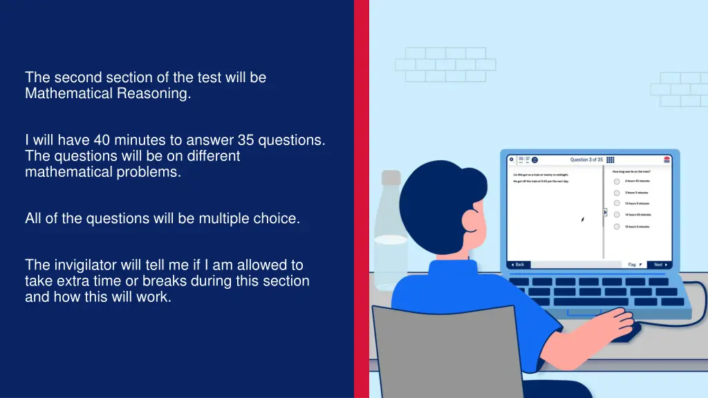 the second section of the test will