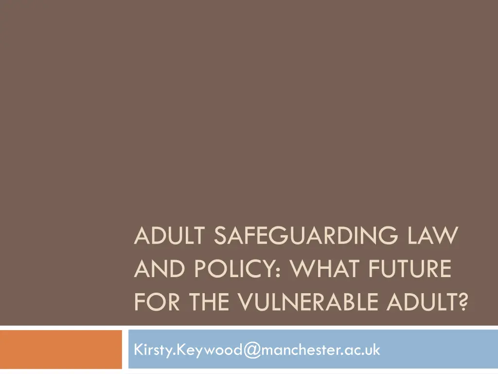 adult safeguarding law and policy what future