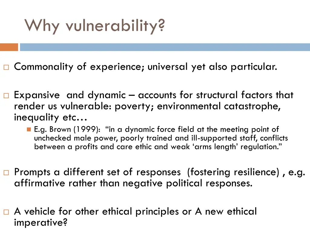 why vulnerability