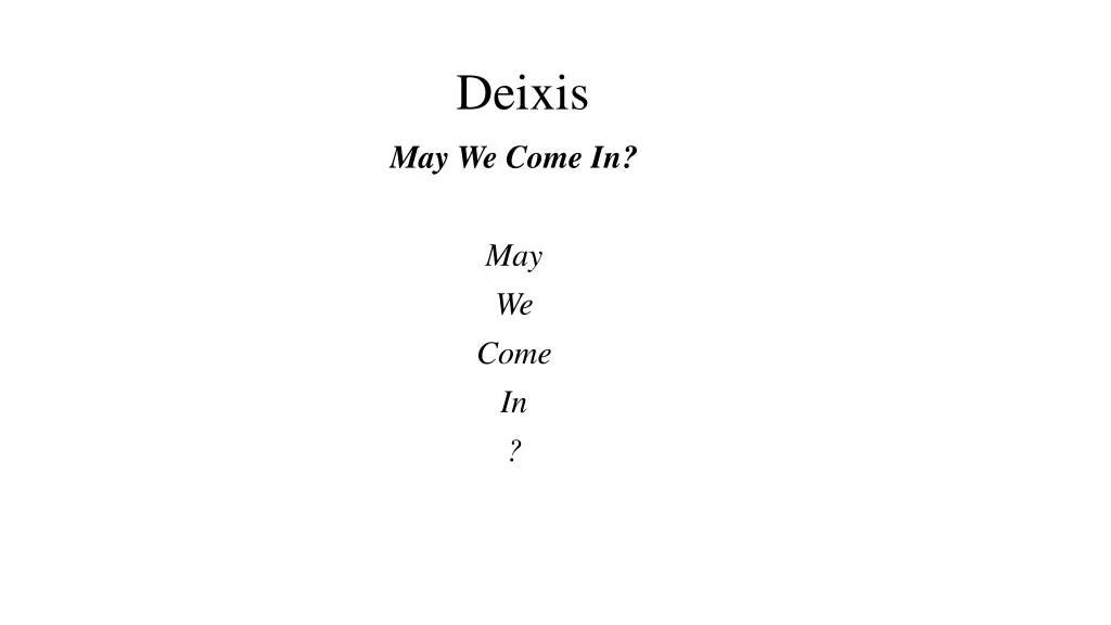 deixis