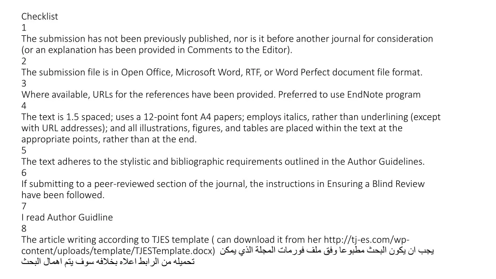 checklist 1 the submission has not been