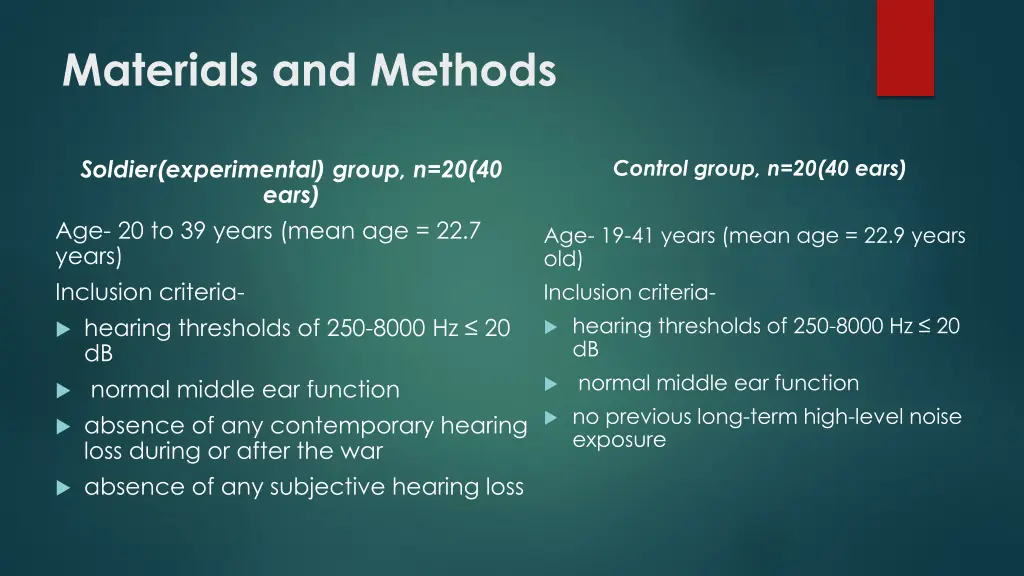 materials and methods