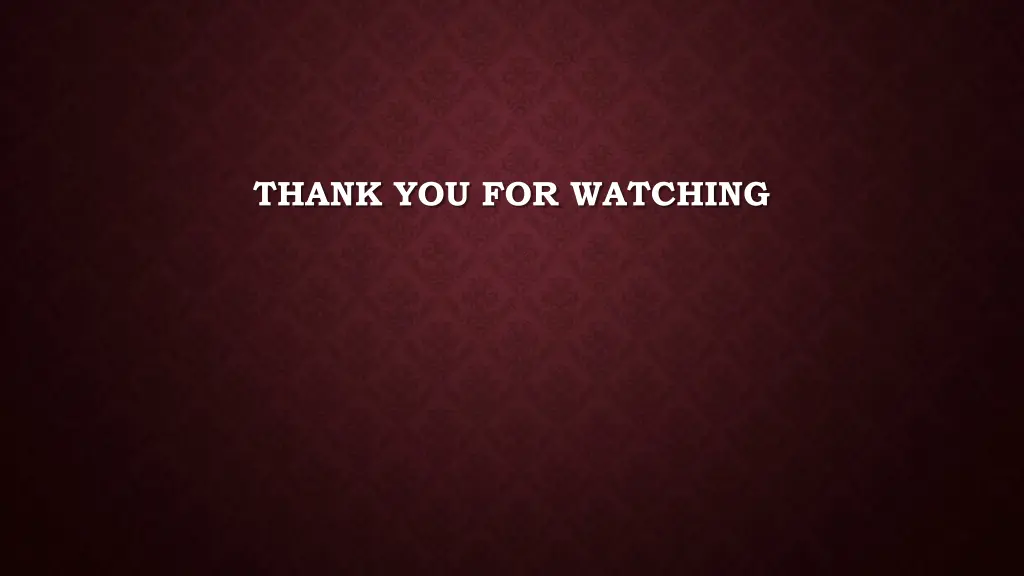 thank you for watching