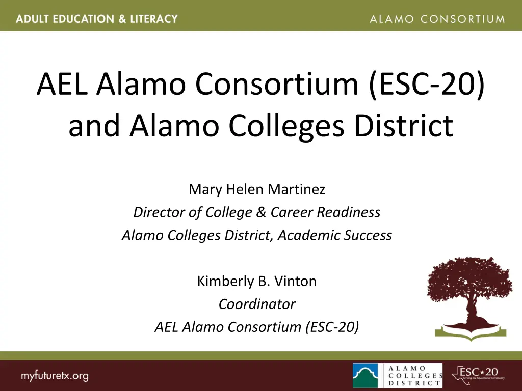 ael alamo consortium esc 20 and alamo colleges