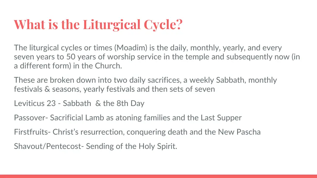 what is the liturgical cycle