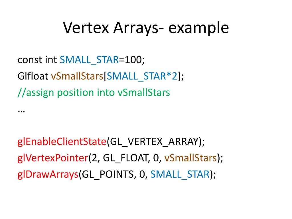 vertex arrays example