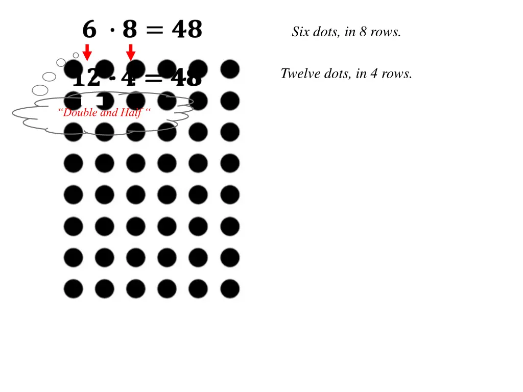 six dots in 8 rows
