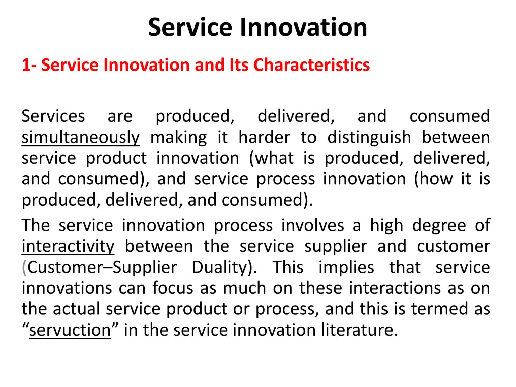 service innovation 9
