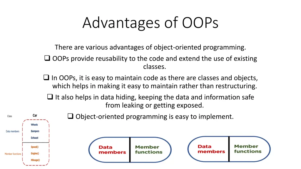 advantages of oops