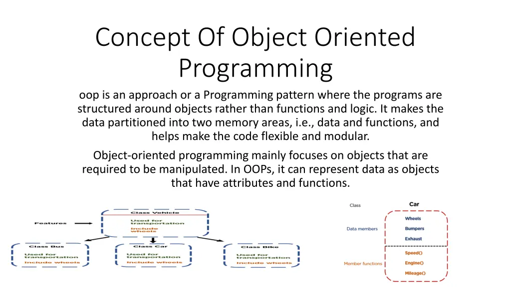 concept of object oriented programming