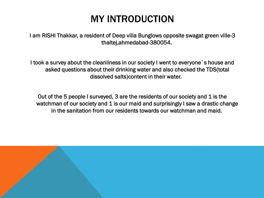 my introduction