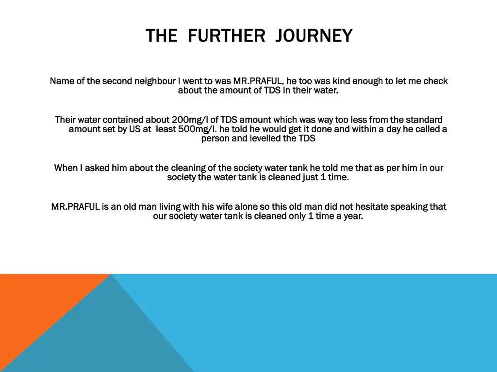 the further journey