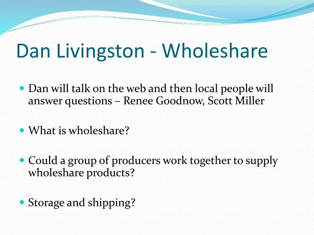 dan livingston wholeshare