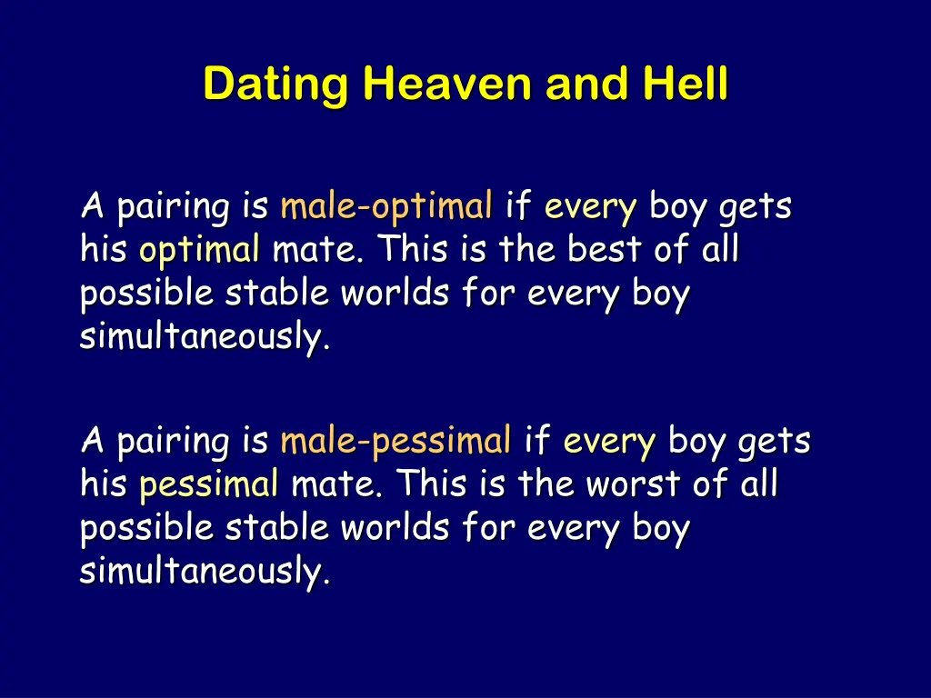 dating heaven and hell