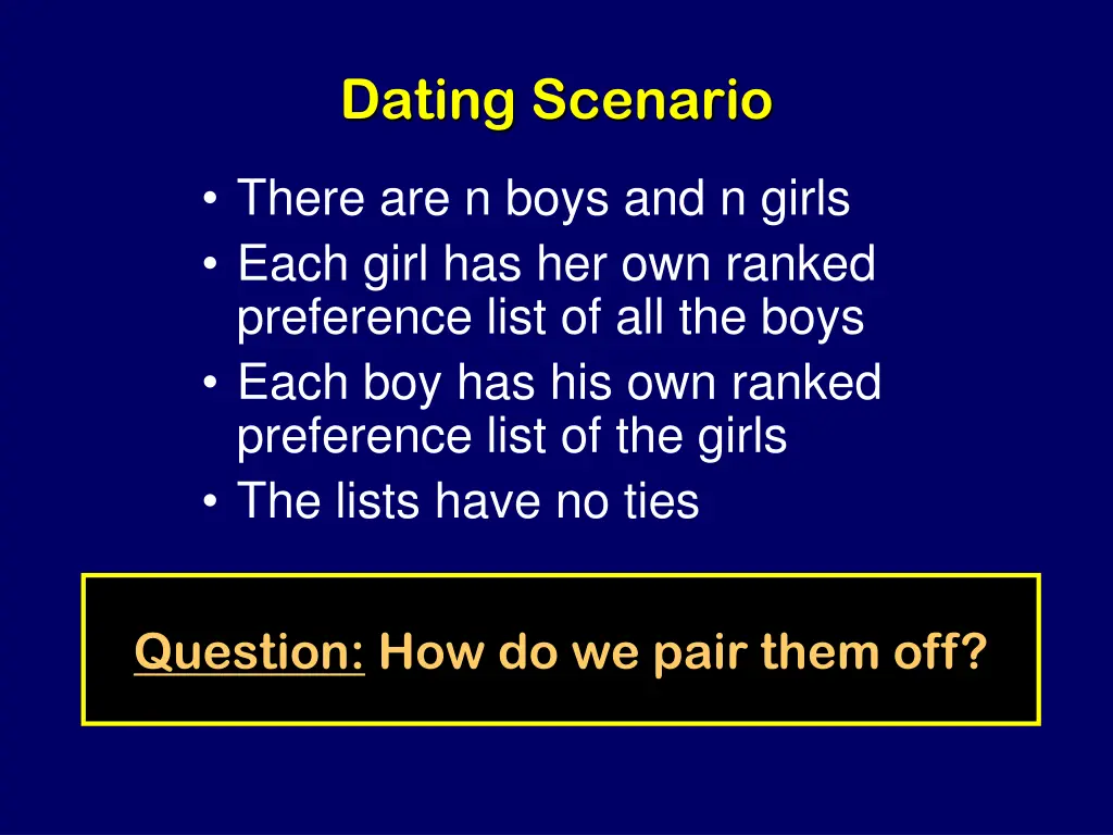 dating scenario