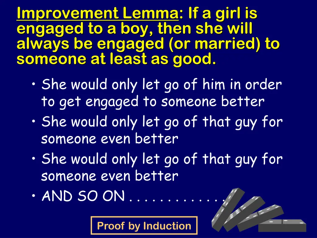 improvement lemma if a girl is engaged 1