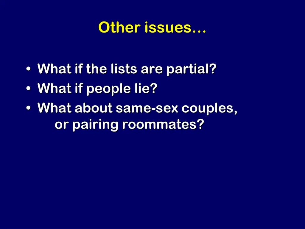 other issues