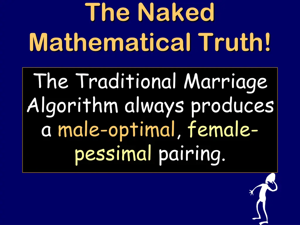 the naked mathematical truth the traditional