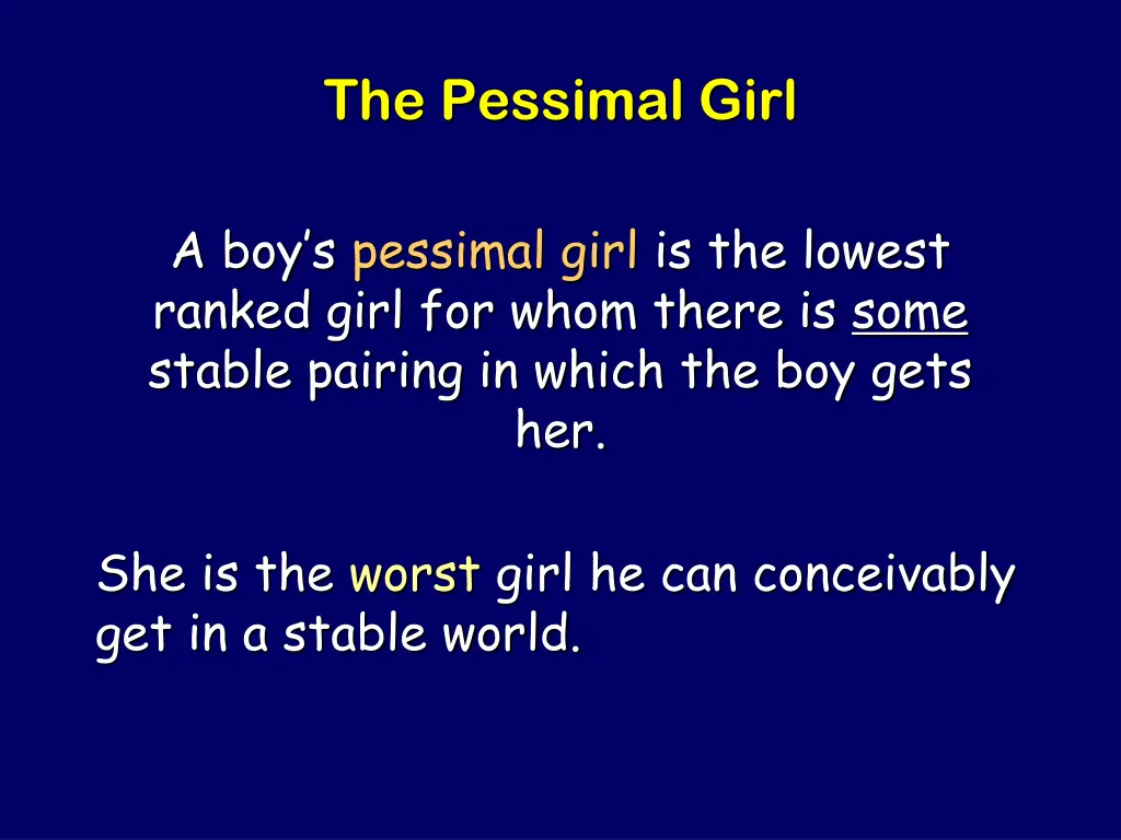 the pessimal girl