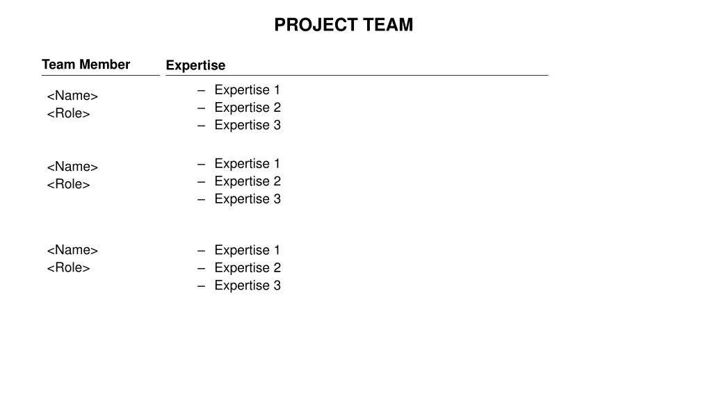 project team