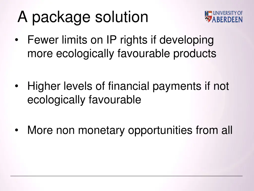 a package solution