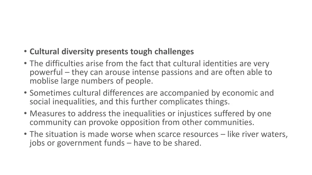 cultural diversity presents tough challenges