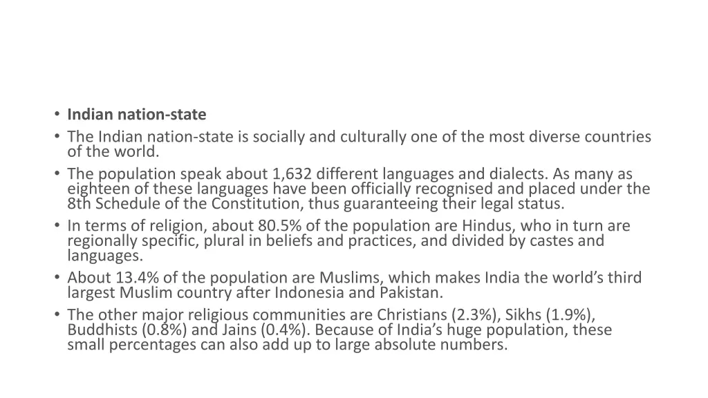 indian nation state the indian nation state