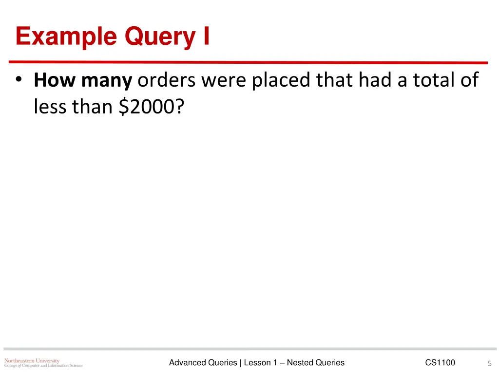 example query i