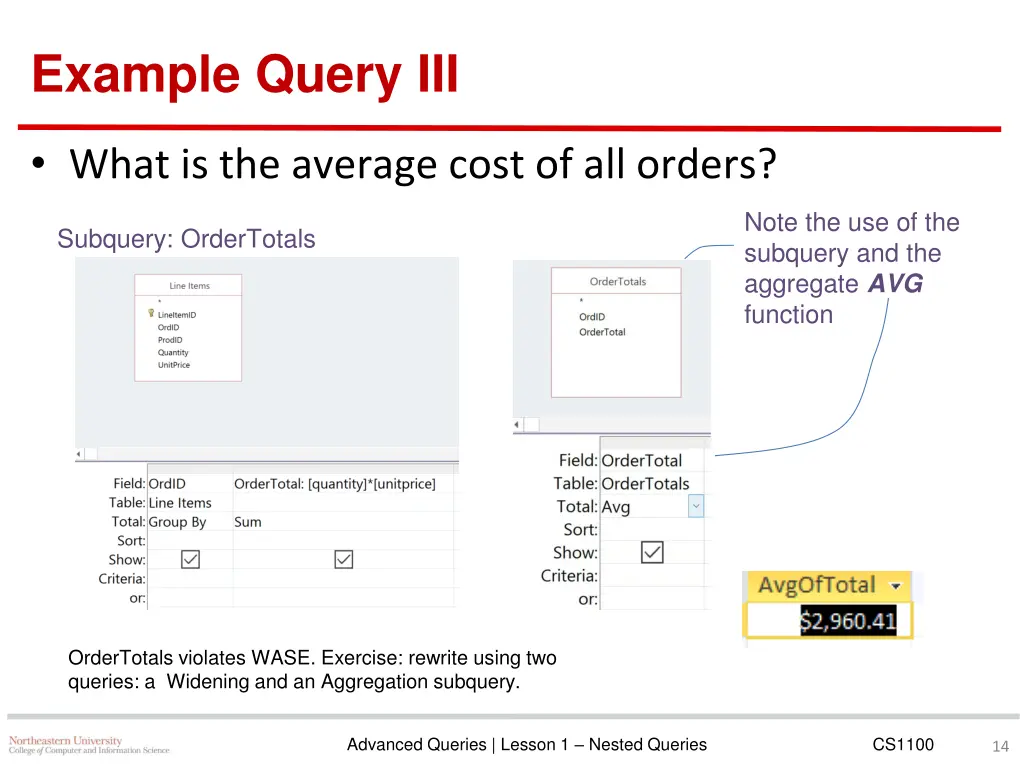example query iii