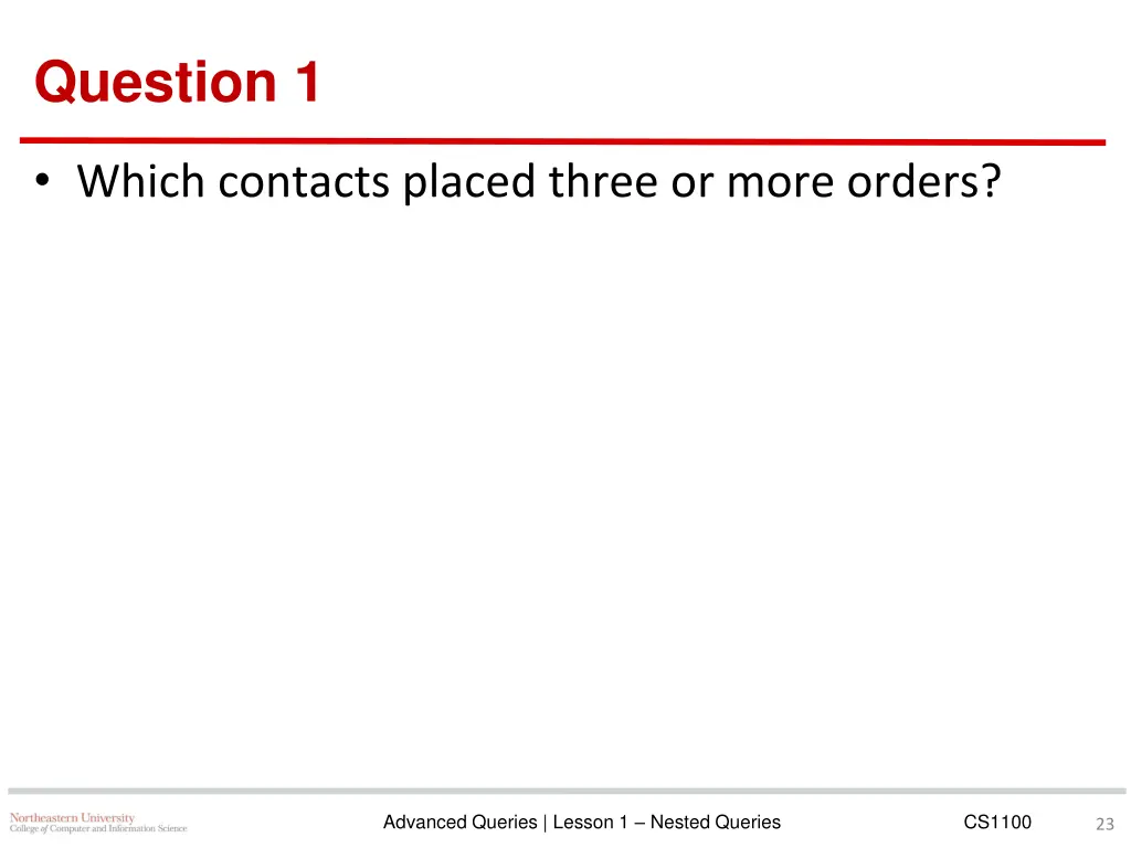 question 1