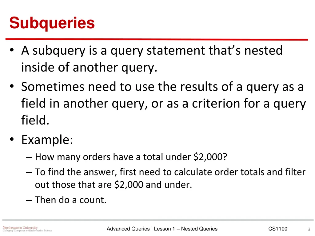 subqueries
