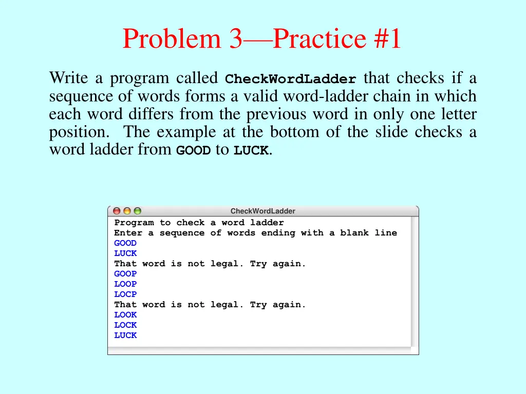 problem 3 practice 1
