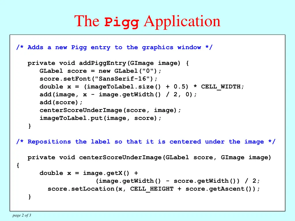 the pigg application 1