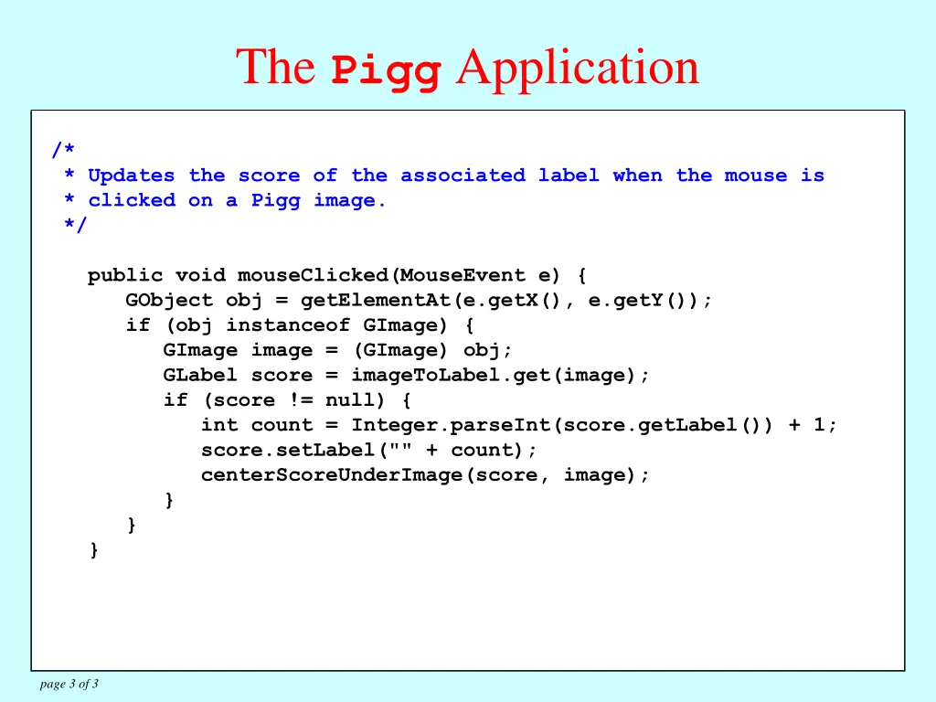 the pigg application 2