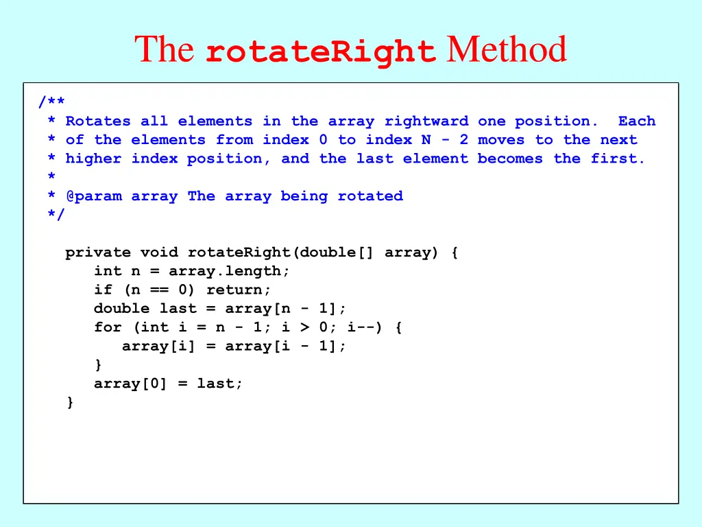 the rotateright method