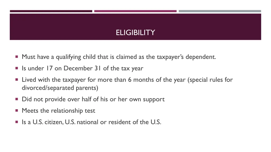 eligibility