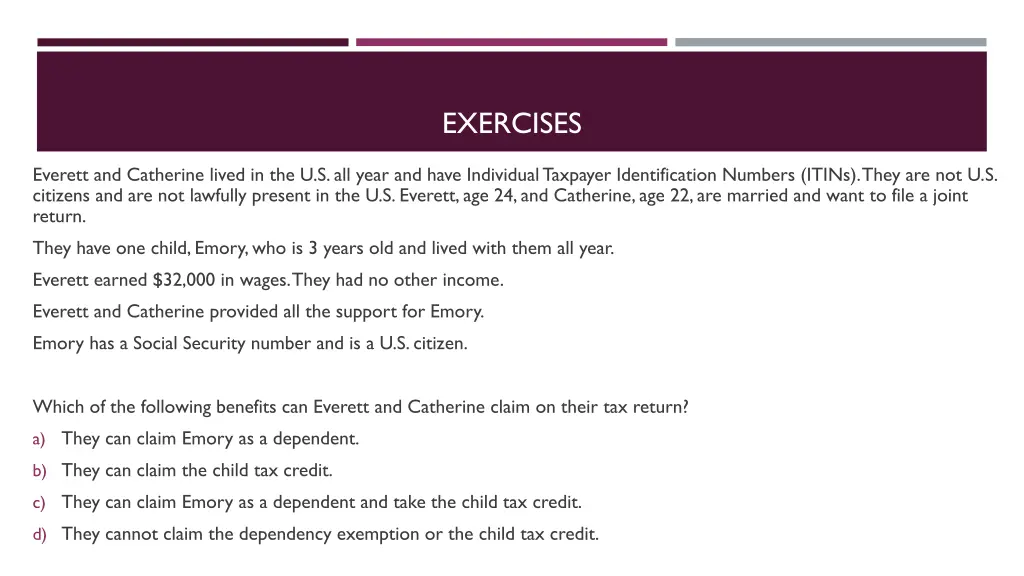 exercises 1