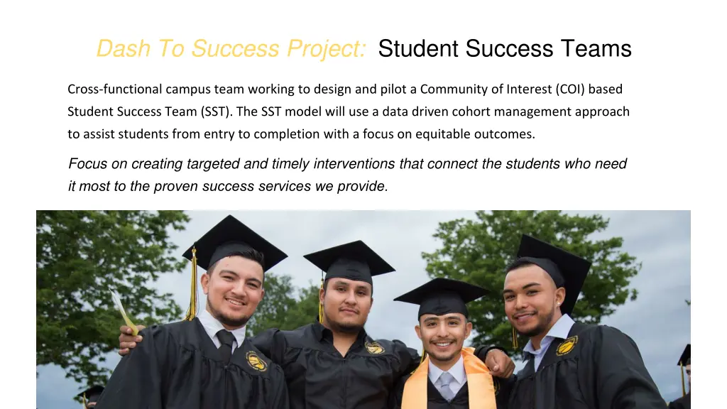 dash to success project student success teams