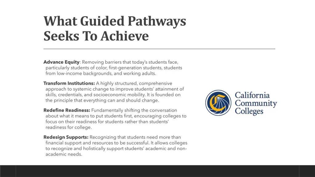 what guided pathways seeks to achieve
