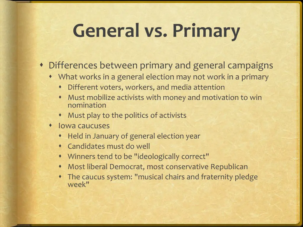 general vs primary
