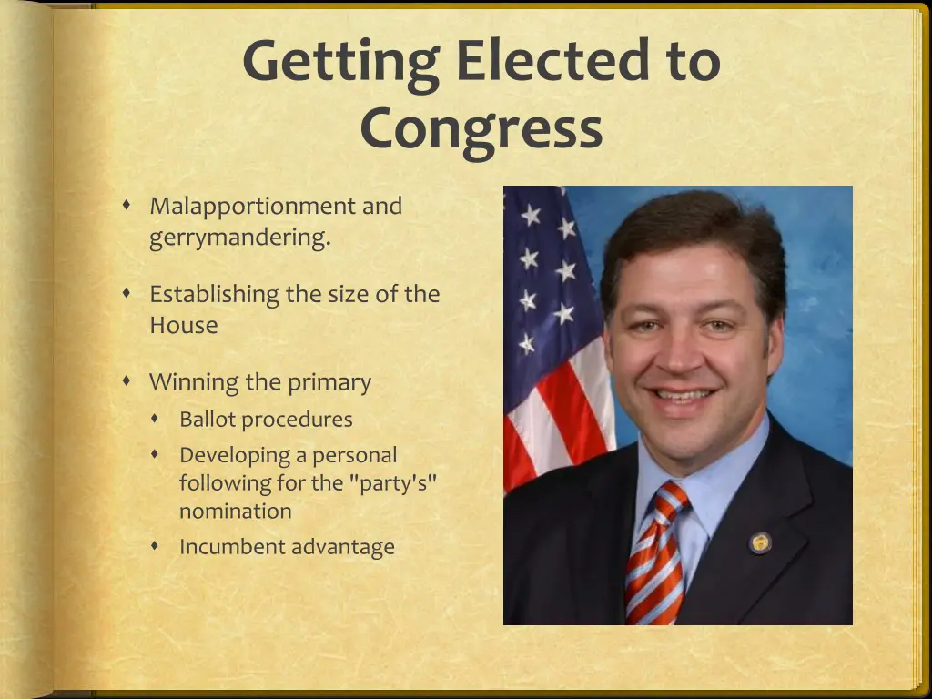 getting elected to congress