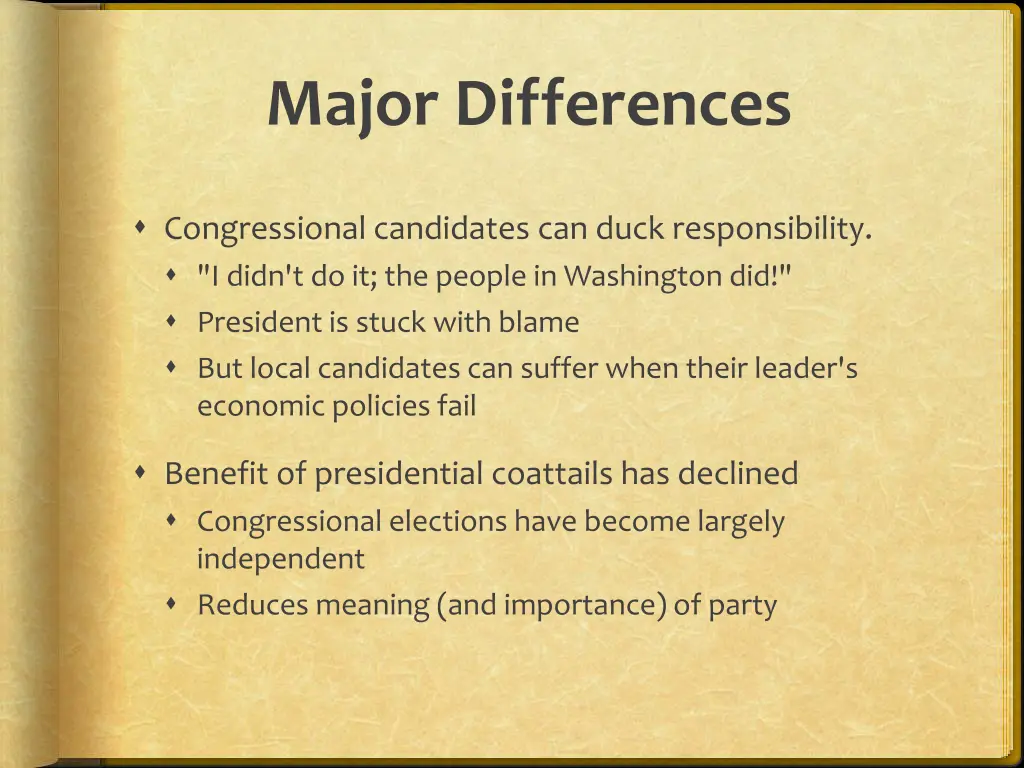 major differences 1