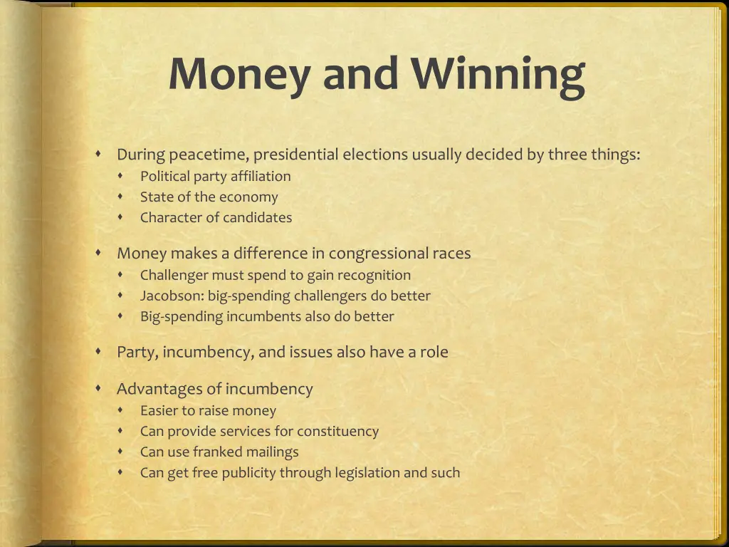 money and winning