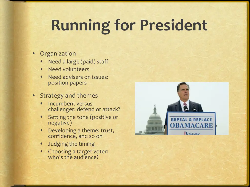 running for president 1
