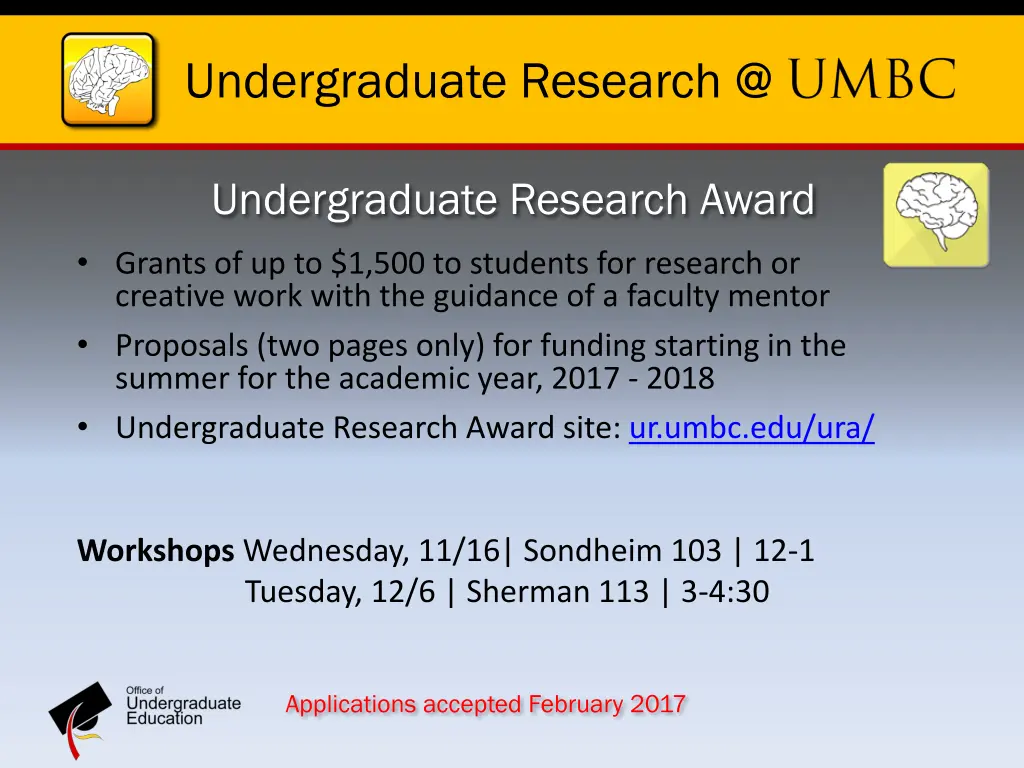 undergraduate research @ 2
